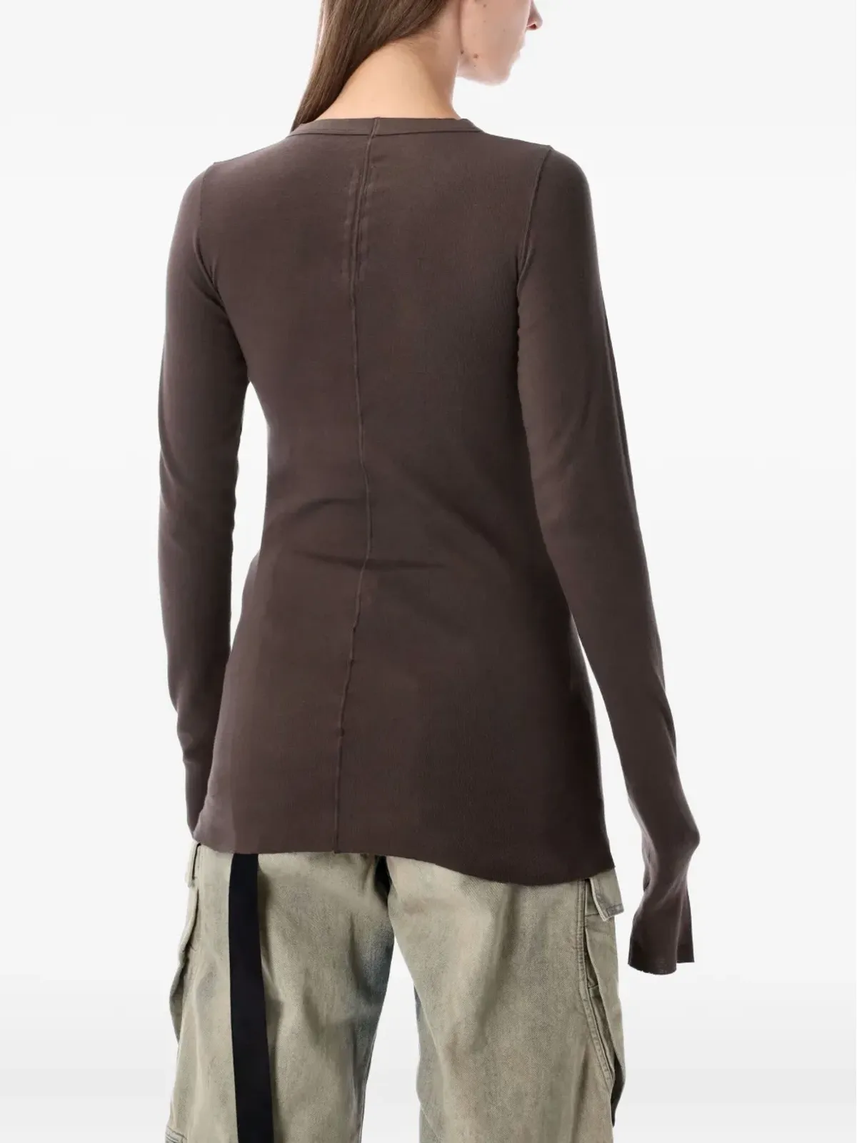 Rick Owens DRKSHDW リブ長袖Tシャツ - 画像2