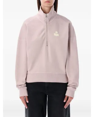 MARANT ÉTOILE Ross 半ジップ フリース スウェットシャツ - ピンク - サムネイル1
