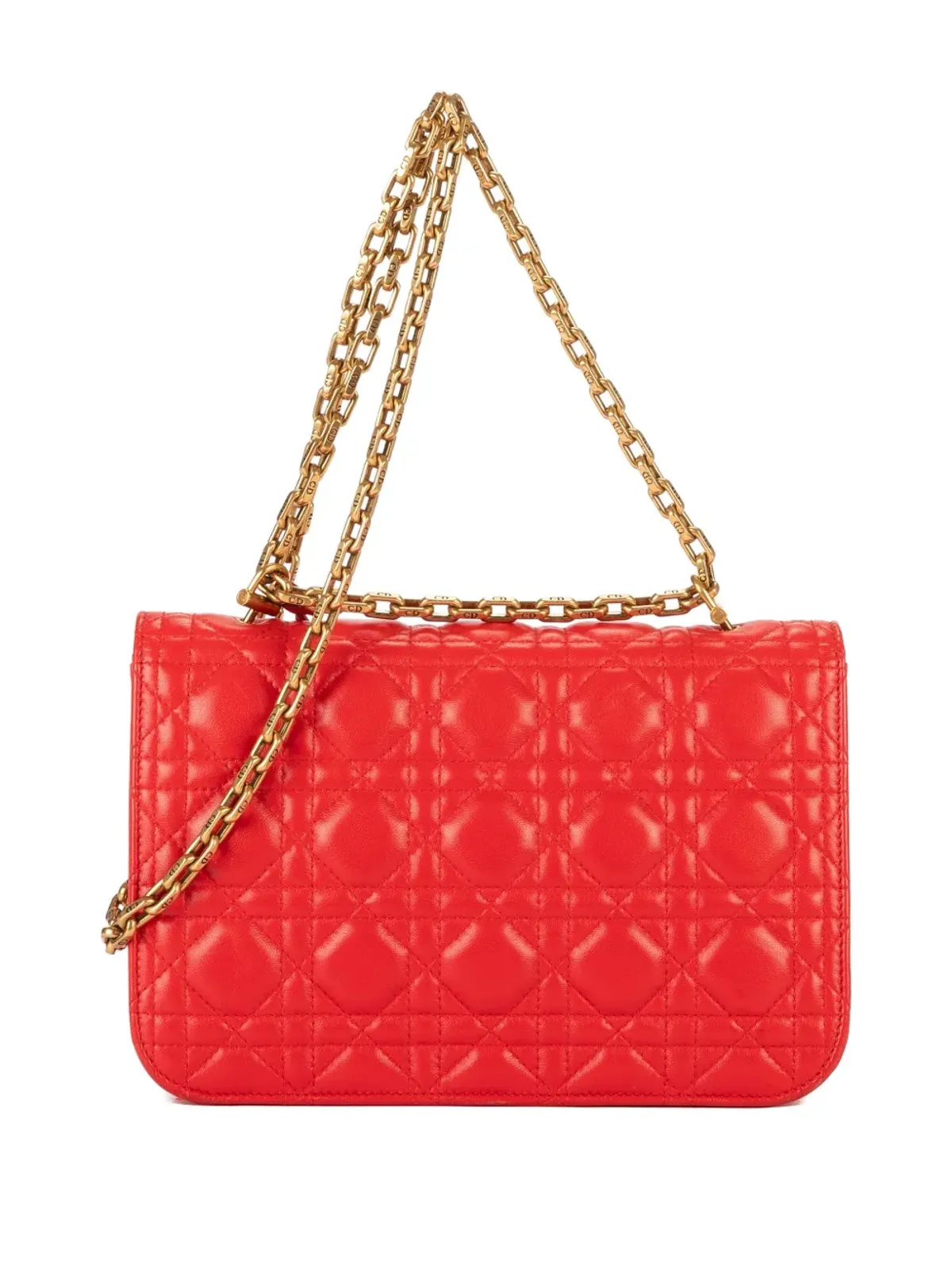 Christian Dior Pre-Owned キルテッドチェーンショルダーバッグ - レッド - 画像2
