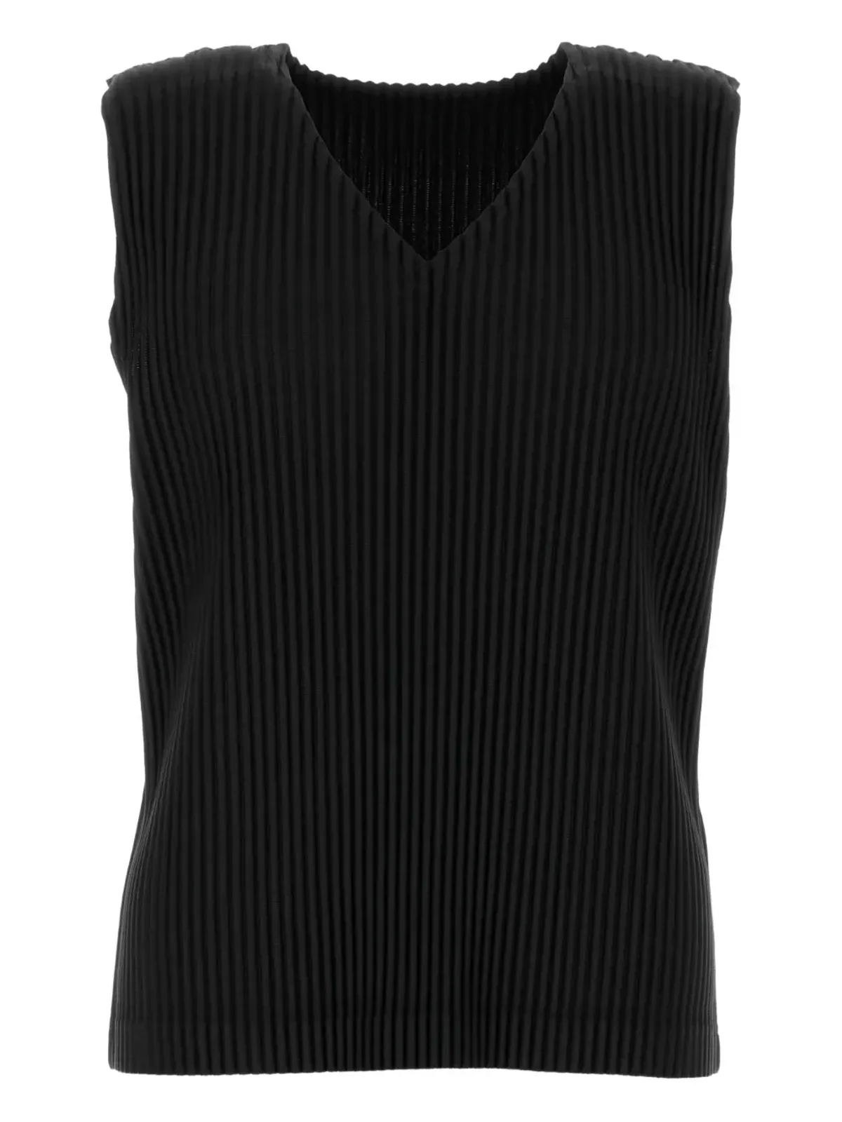 Homme Plissé Issey Miyake プリーツVネック タンクトップ - 画像1