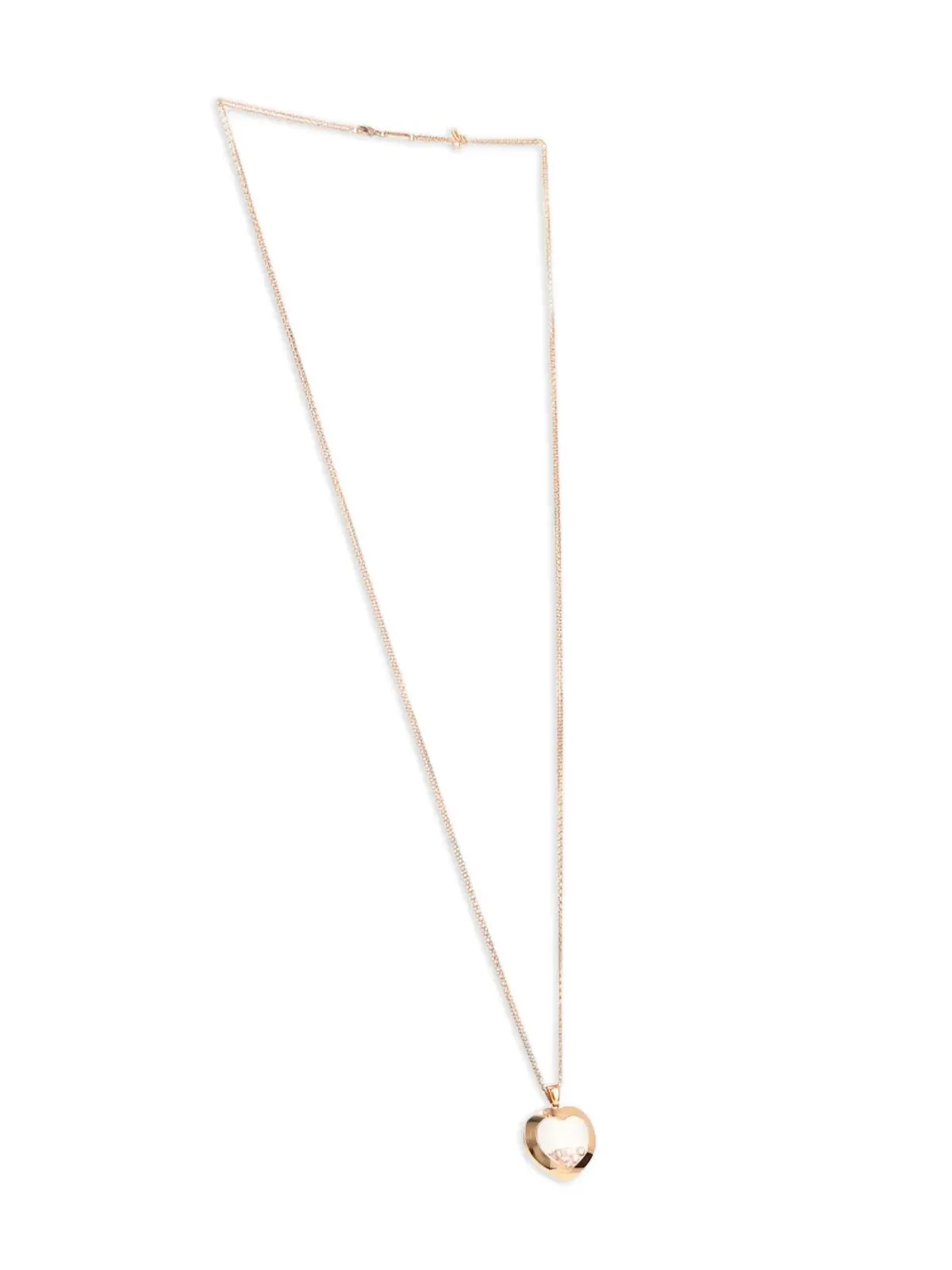 Chopard Pre-Owned ピンクゴールド ハッピーダイヤモンズ ハート ネックレス - 画像4