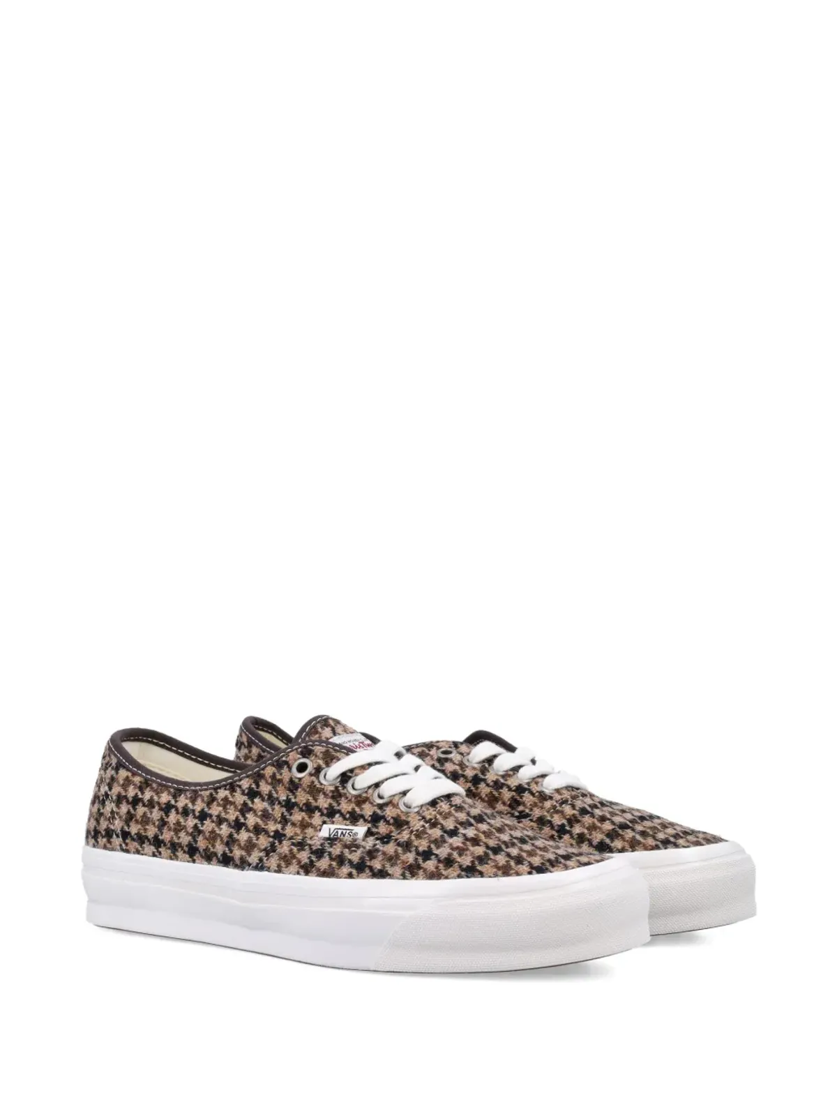Vans LX Authentic ハウンドトゥース柄スニーカー ブラウン - 画像2