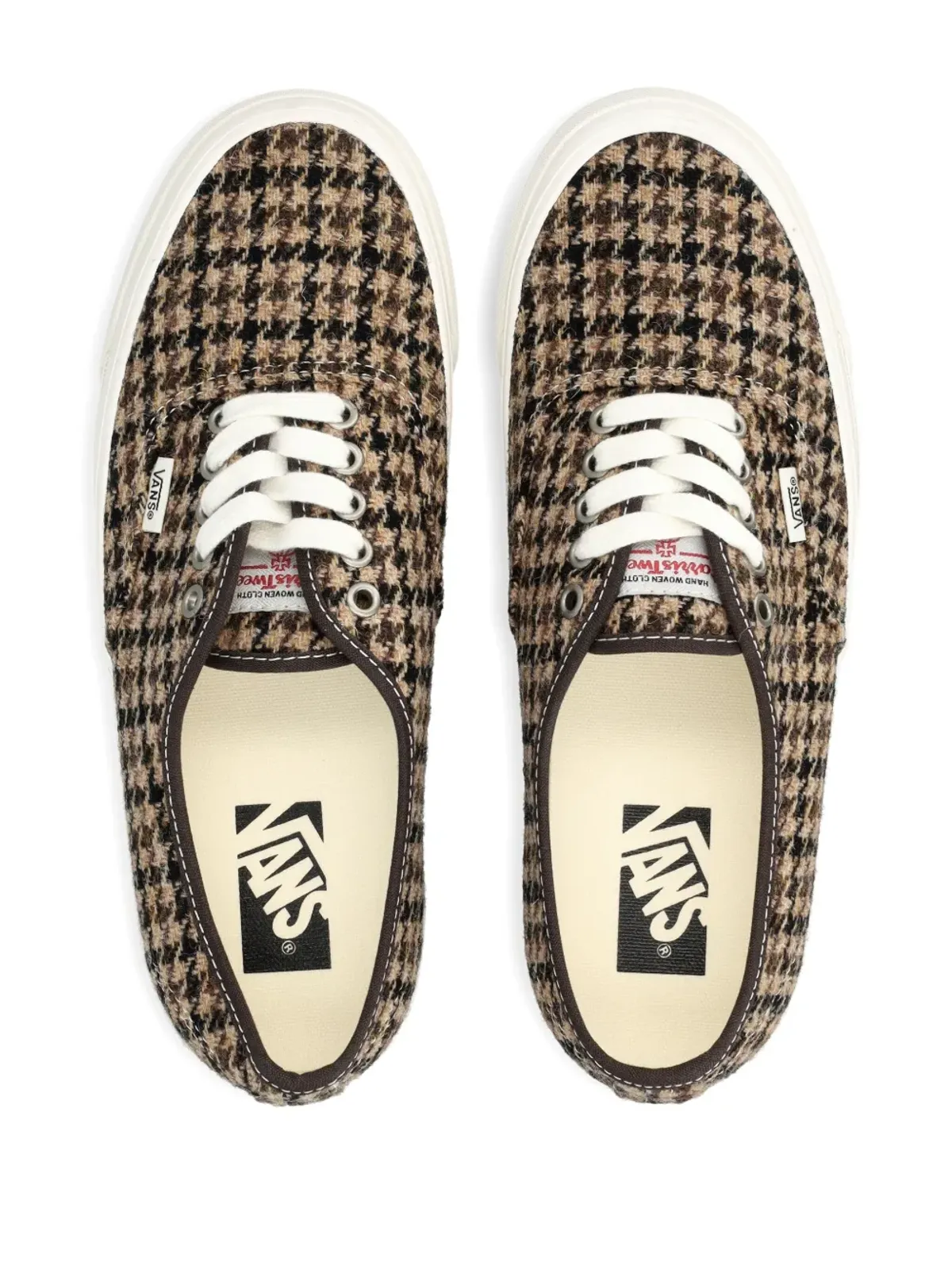 Vans LX Authentic ハウンドトゥース柄スニーカー ブラウン - 画像3