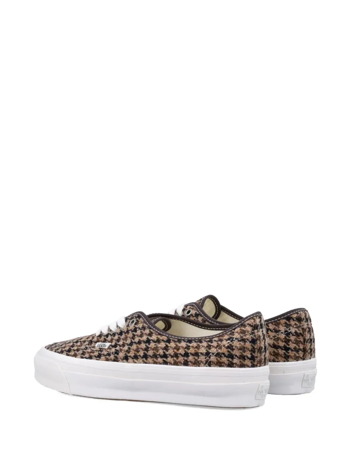 Vans LX Authentic ハウンドトゥース柄スニーカー ブラウン - 画像4
