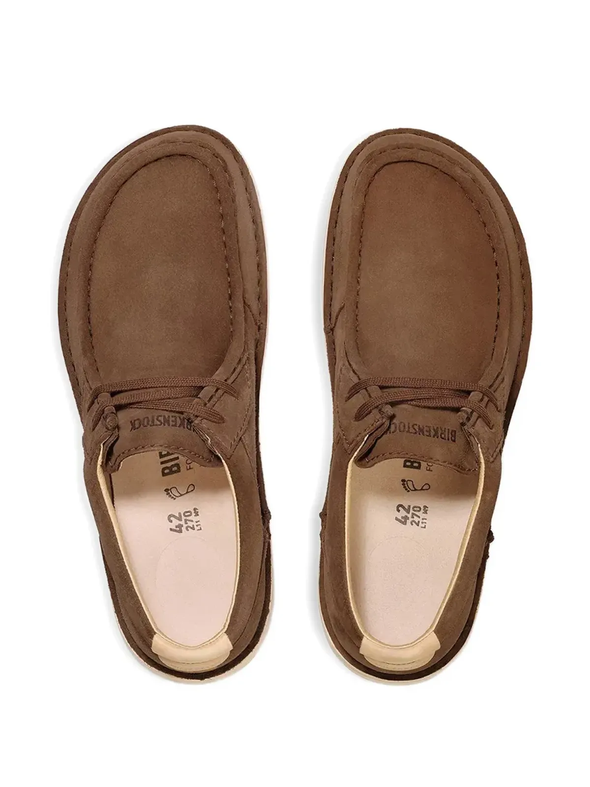 Birkenstock Pasadena stitched lace-up shoes - Brown - 画像4