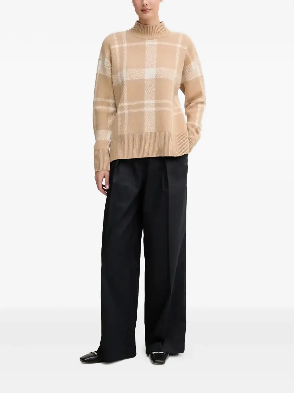 Barbour チェック柄ハイネックセーター - 画像2