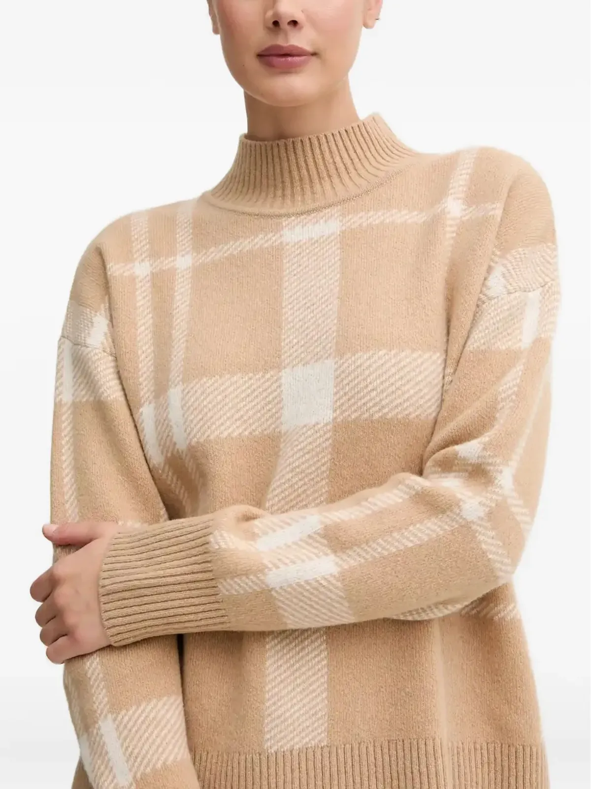 Barbour チェック柄ハイネックセーター - 画像4