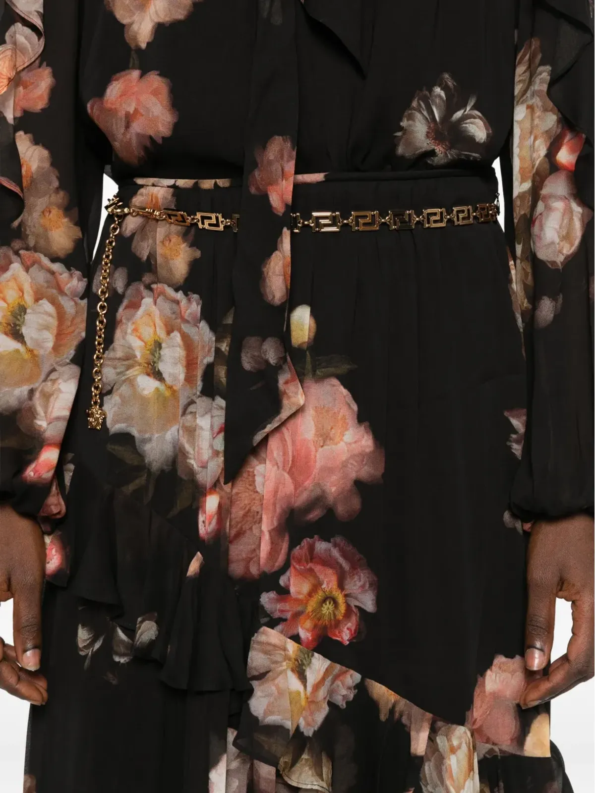 ZIMMERMANN 花柄プリントのフリルスカート - ブラック - 画像5