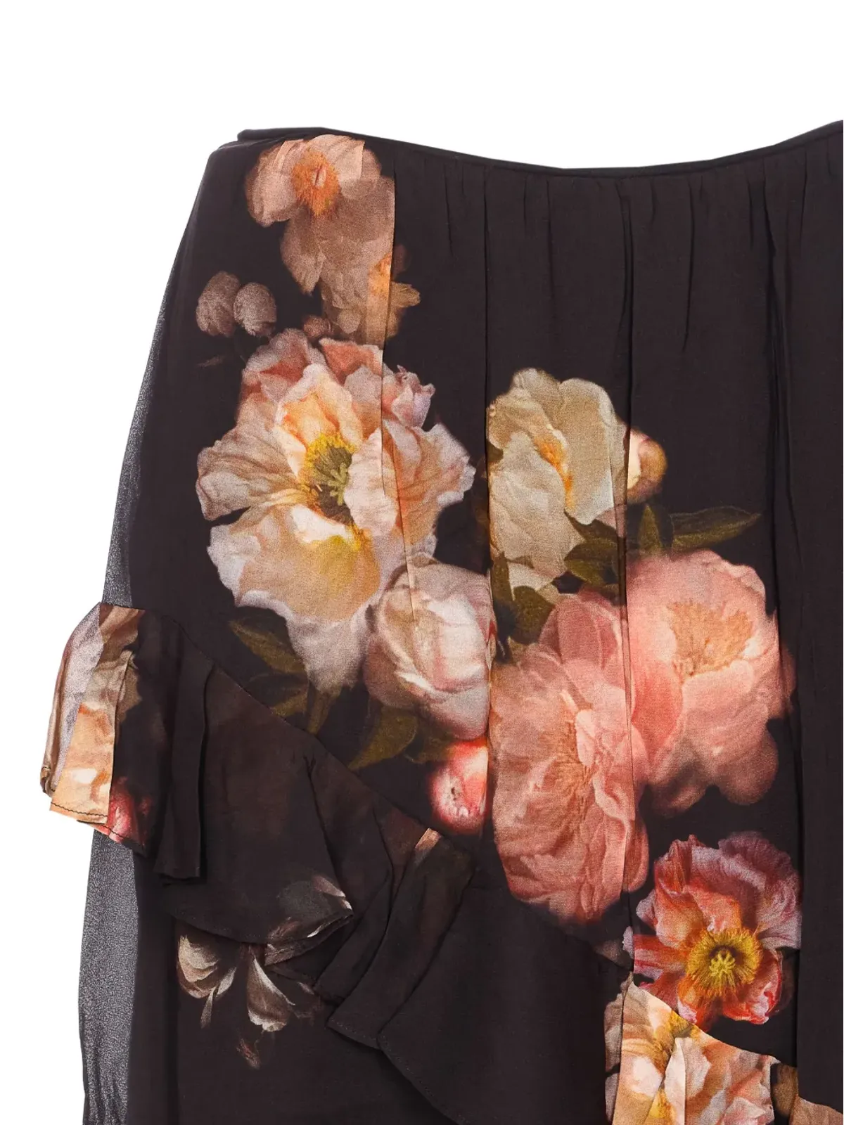 ZIMMERMANN 花柄プリントのフリルスカート - ブラック - 画像4