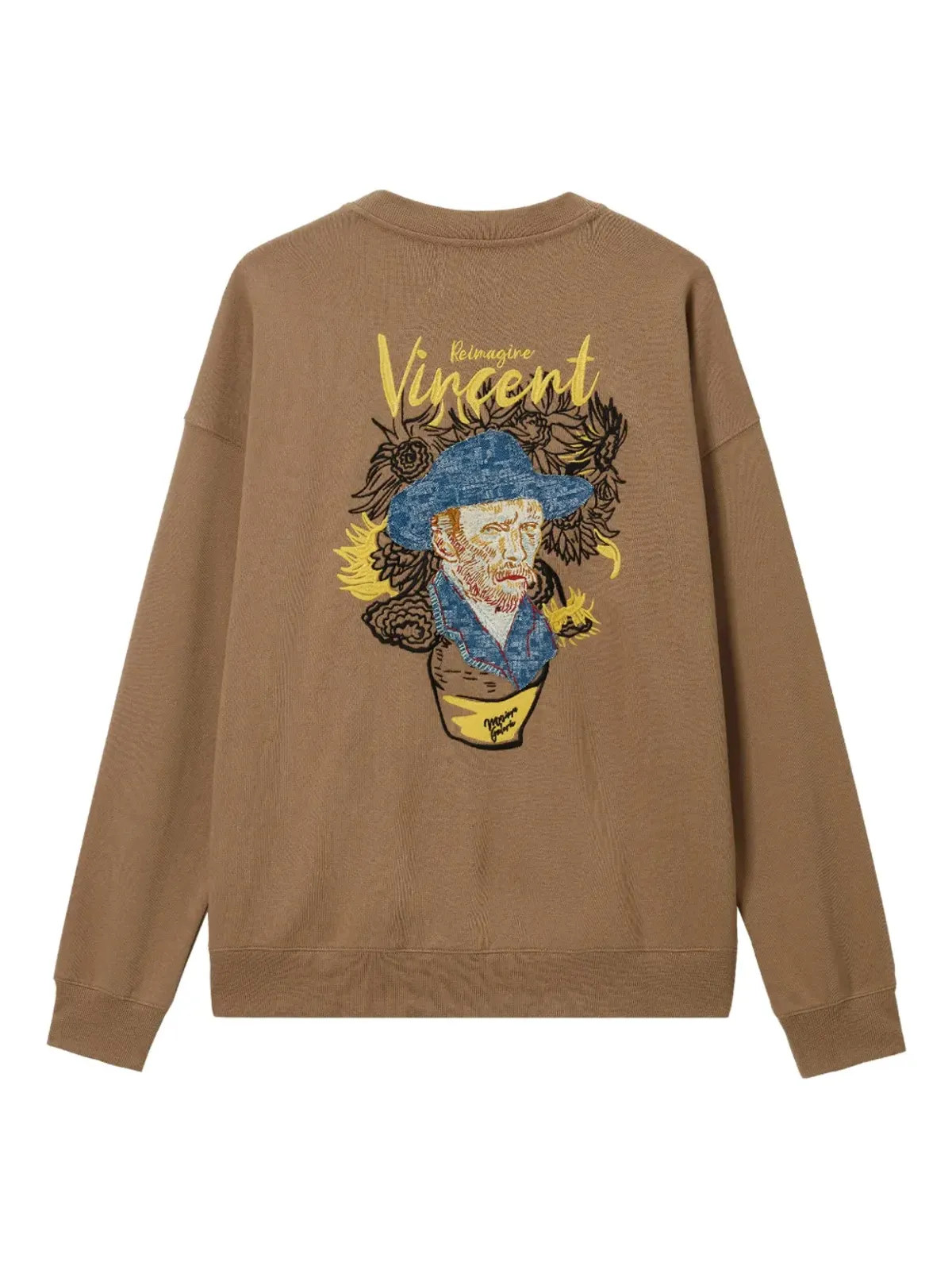 Musium Div. Van Gogh Sunflower スウェットシャツ ブラウン - 画像2