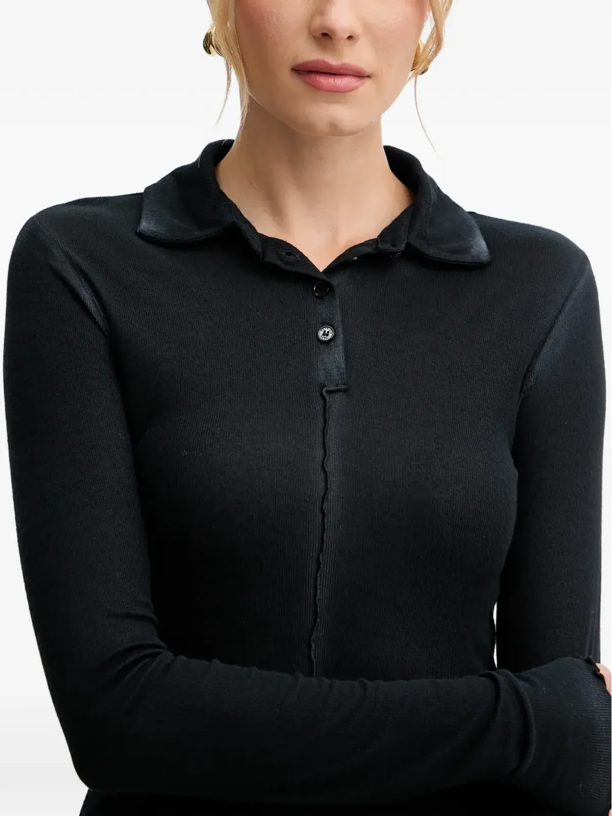 Patrizia Pepe レイズドシーム ポロトップ - 画像4