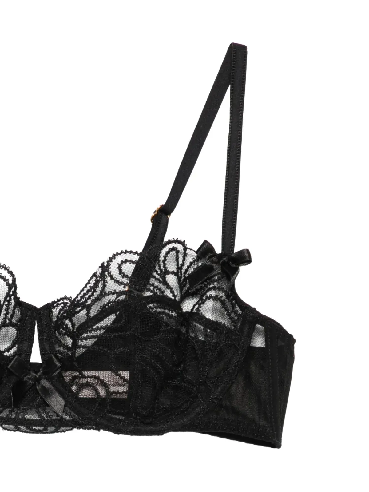 Agent Provocateur Nelle 花柄レース ブラジャー（ブラック） - 画像3