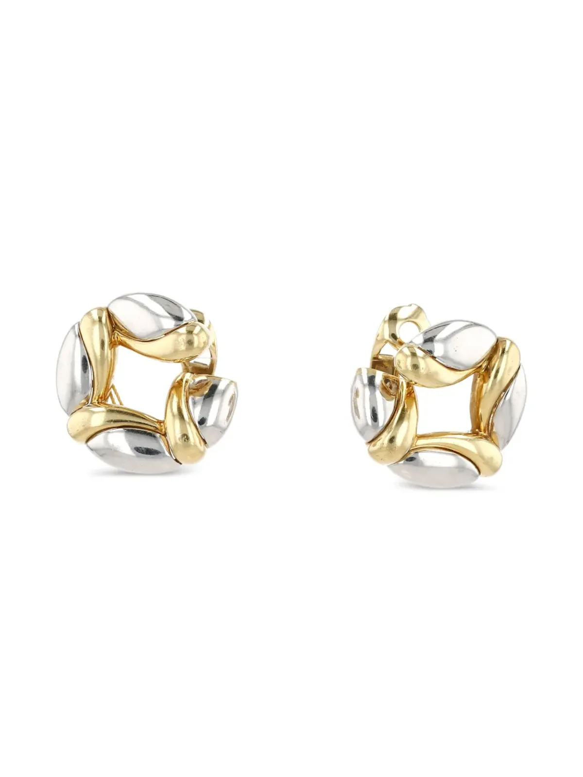 Bvlgari Pre-Owned 1990s イエローゴールド フープイヤリング - 画像2