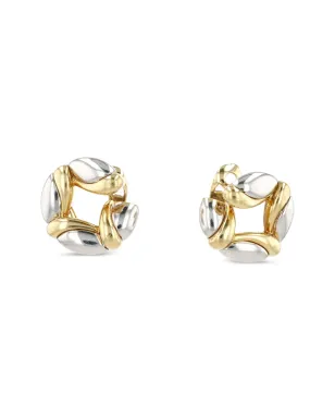 Bvlgari Pre-Owned 1990s イエローゴールド フープイヤリング - サムネイル2