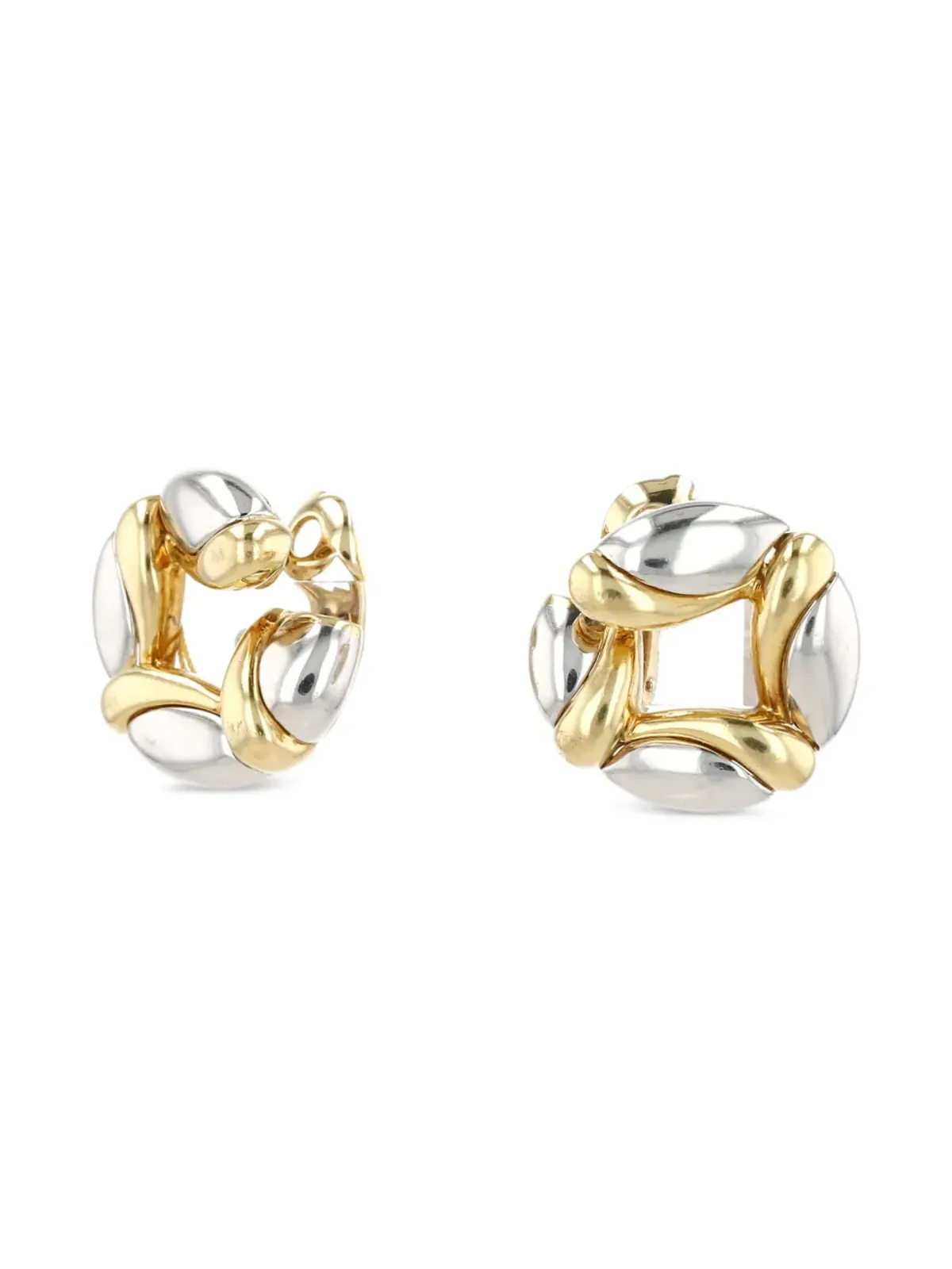 Bvlgari Pre-Owned 1990s イエローゴールド フープイヤリング - 画像3