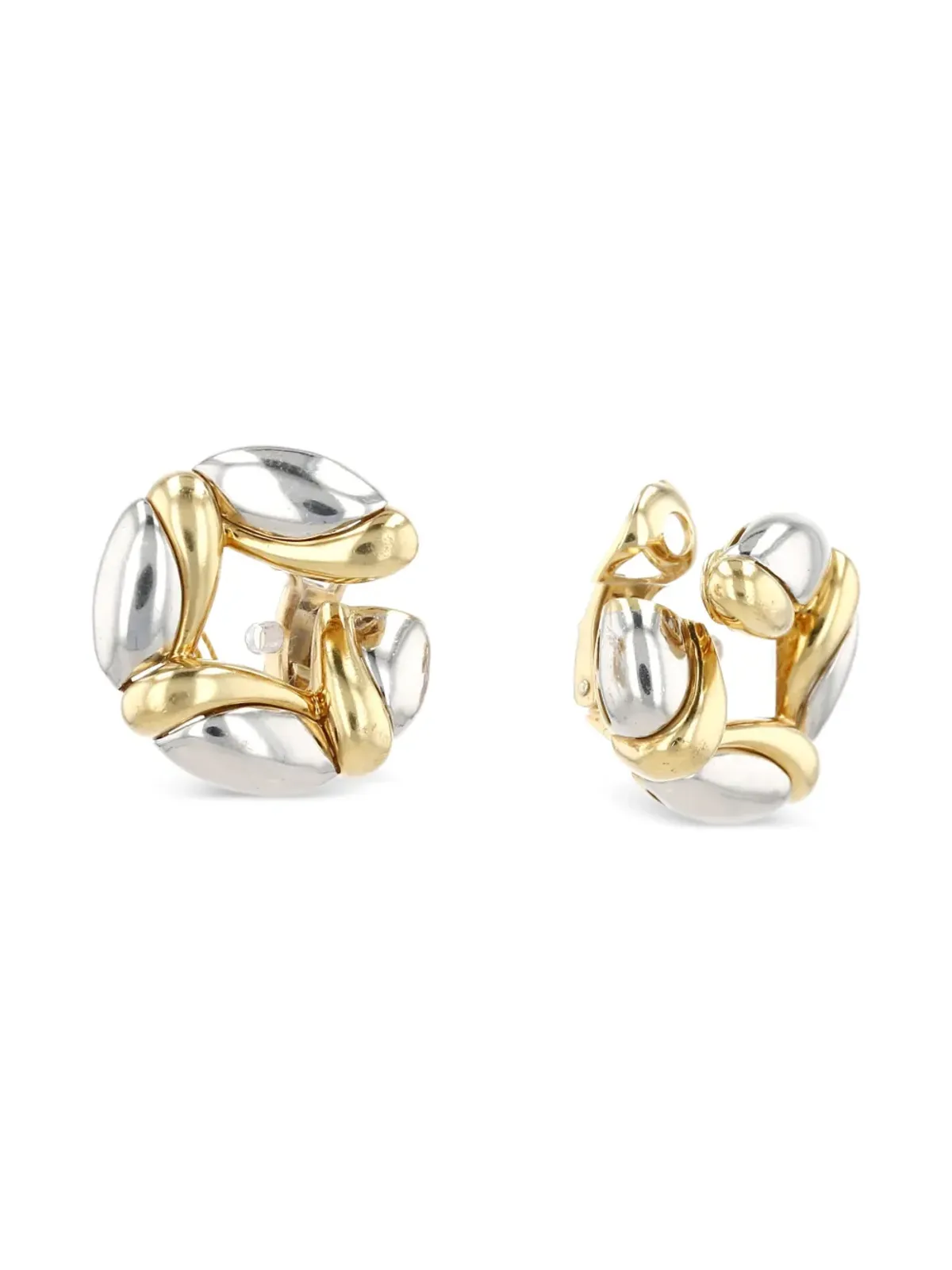 Bvlgari Pre-Owned 1990s イエローゴールド フープイヤリング - 画像4