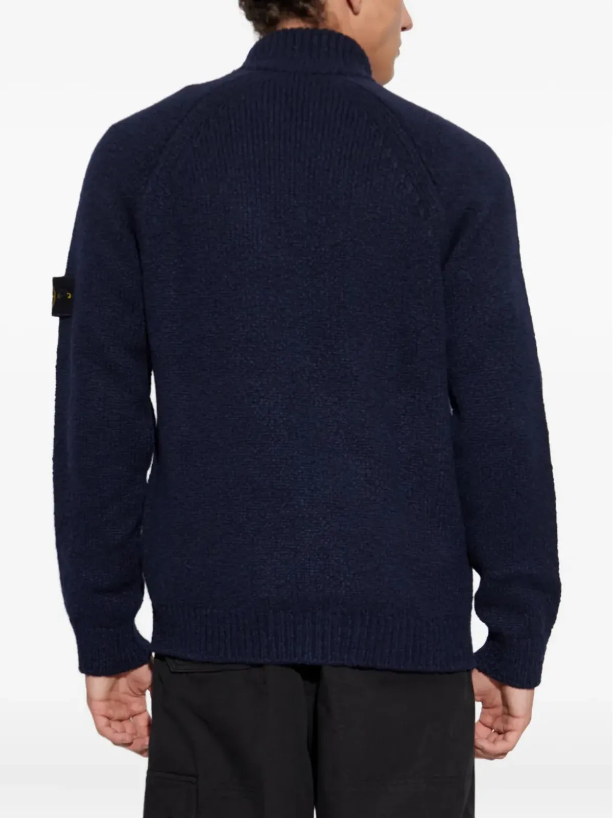 Stone Island ジップフロント パッチポケット ウールセーター - 画像4