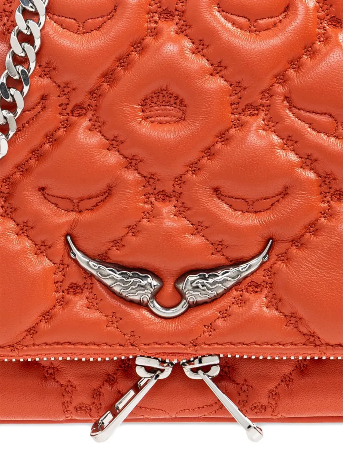 Zadig&Voltaire ロックII キルティッド・モノグラム ショルダーバッグ - オレンジ - 画像5