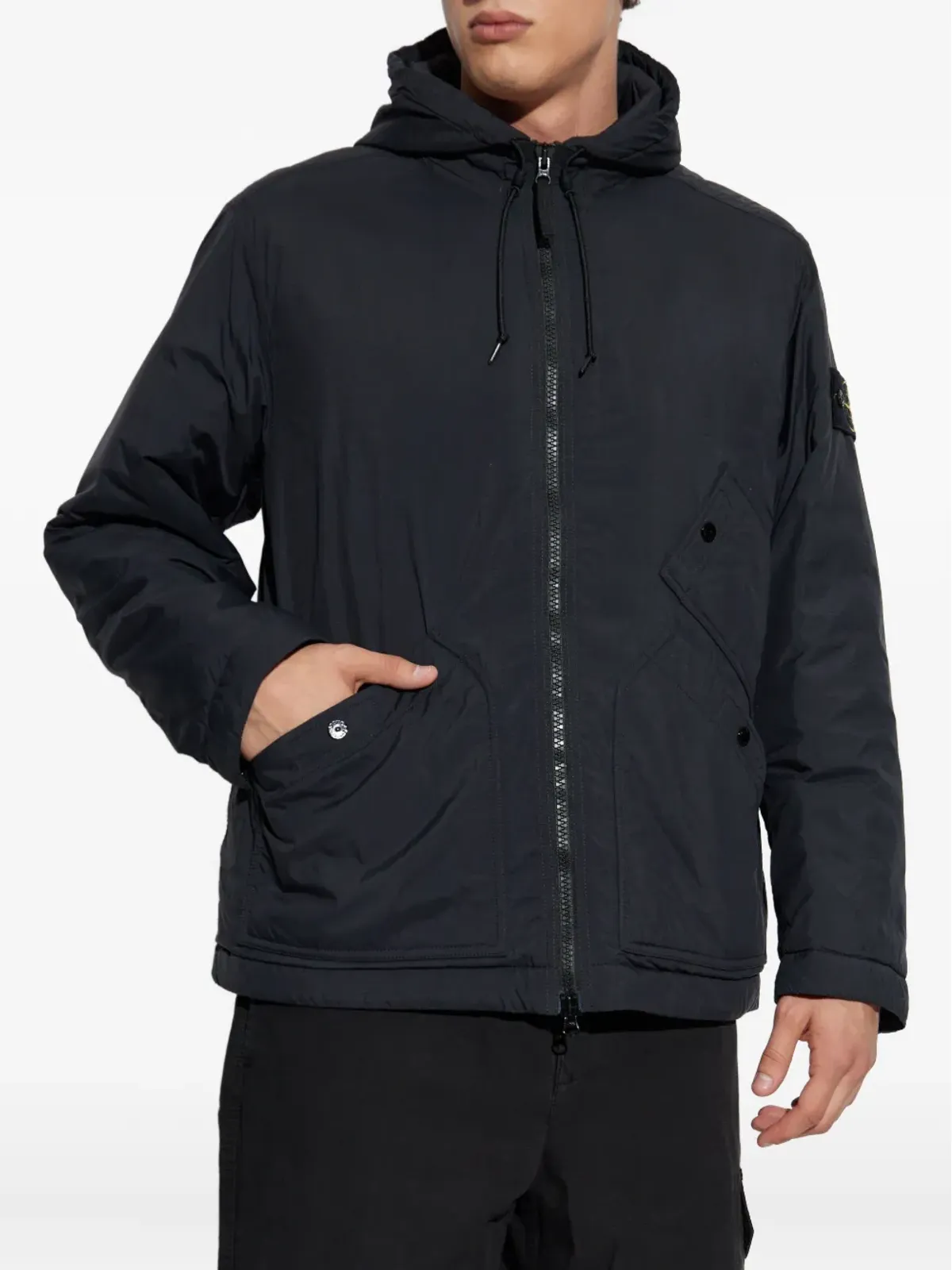 Stone Island フード付きパッチポケットジャケット - 画像3