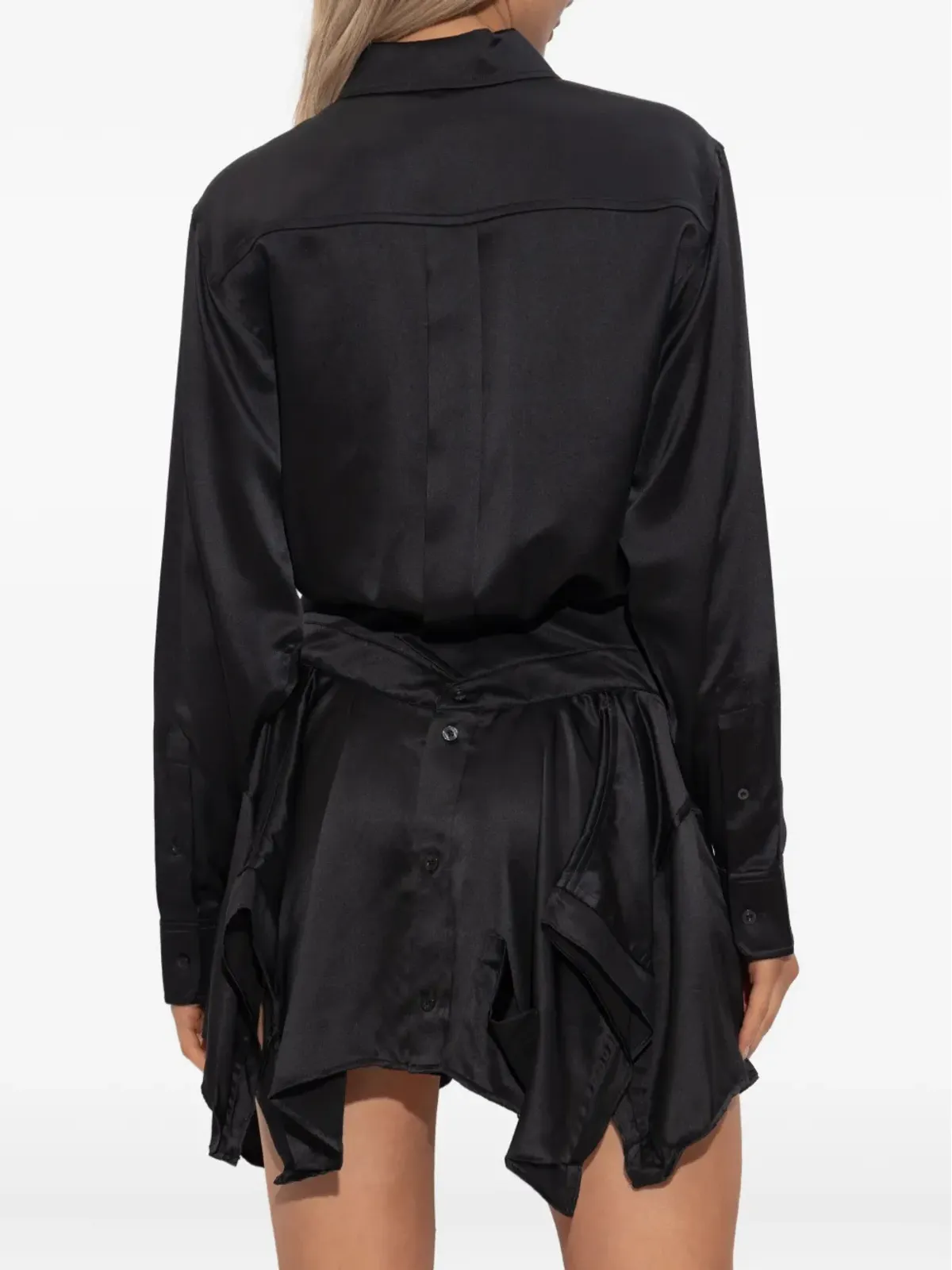 Alexander Wang ボタンダウン アシンメトリカル ミニドレス - 画像4
