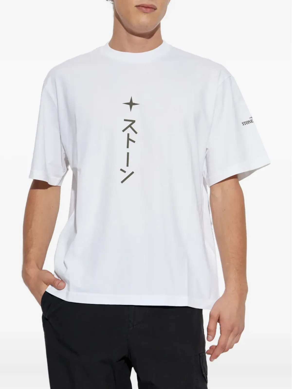 Stone Island 星柄コットンTシャツ - 画像3