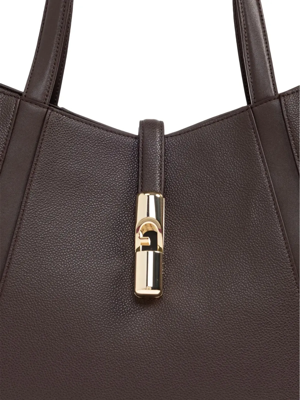 Furla レザー クラスプ トートバッグ - 画像5