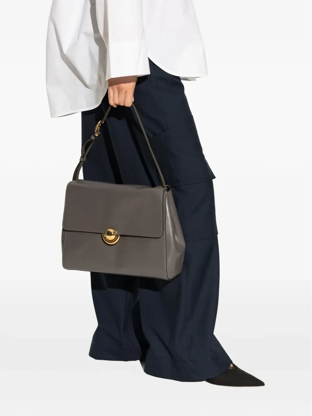 Furla サークルディテール レザー トートバッグ - 画像2