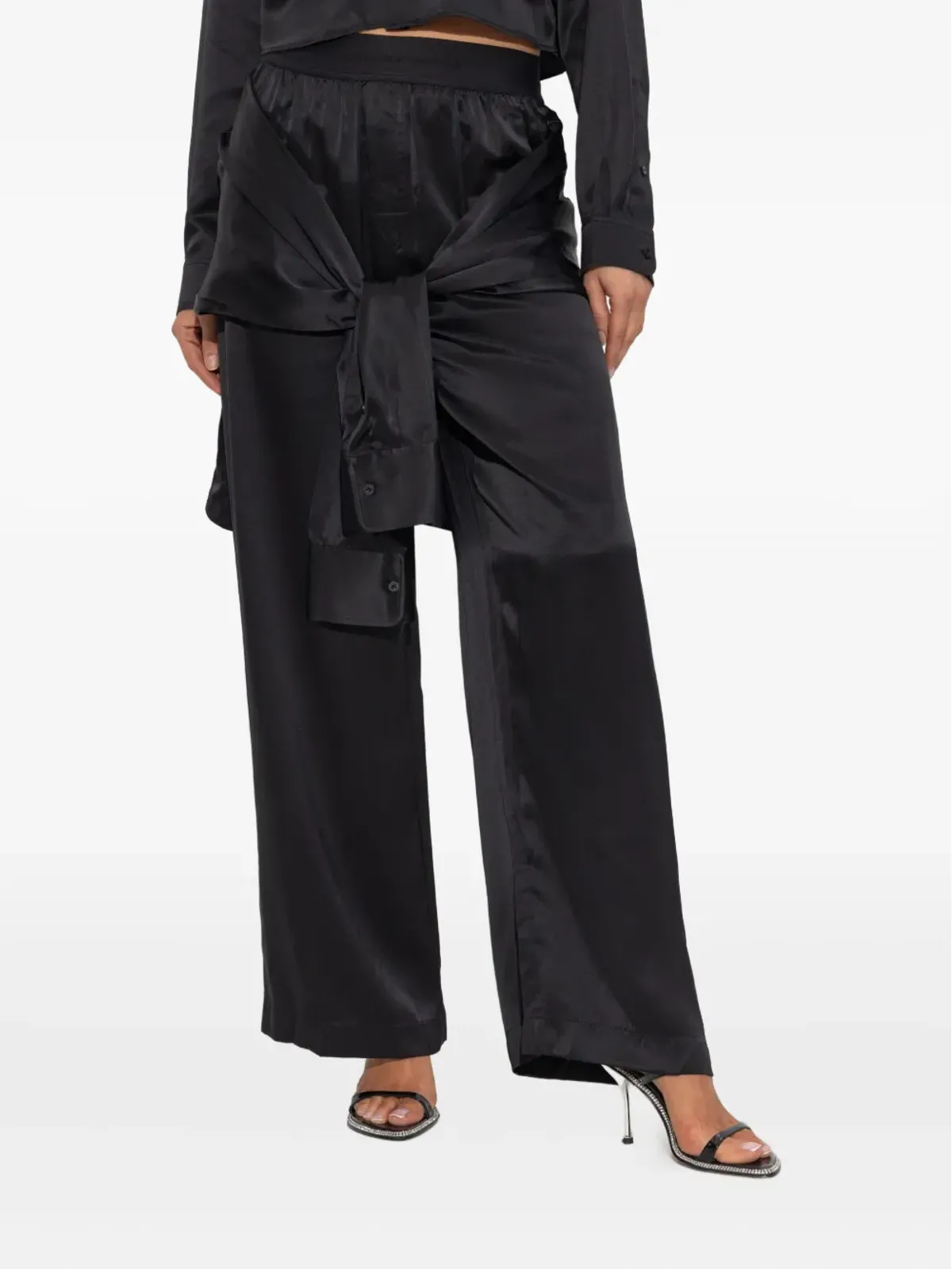 Alexander Wang 結び目ディテール付きシルクパンツ - 画像3