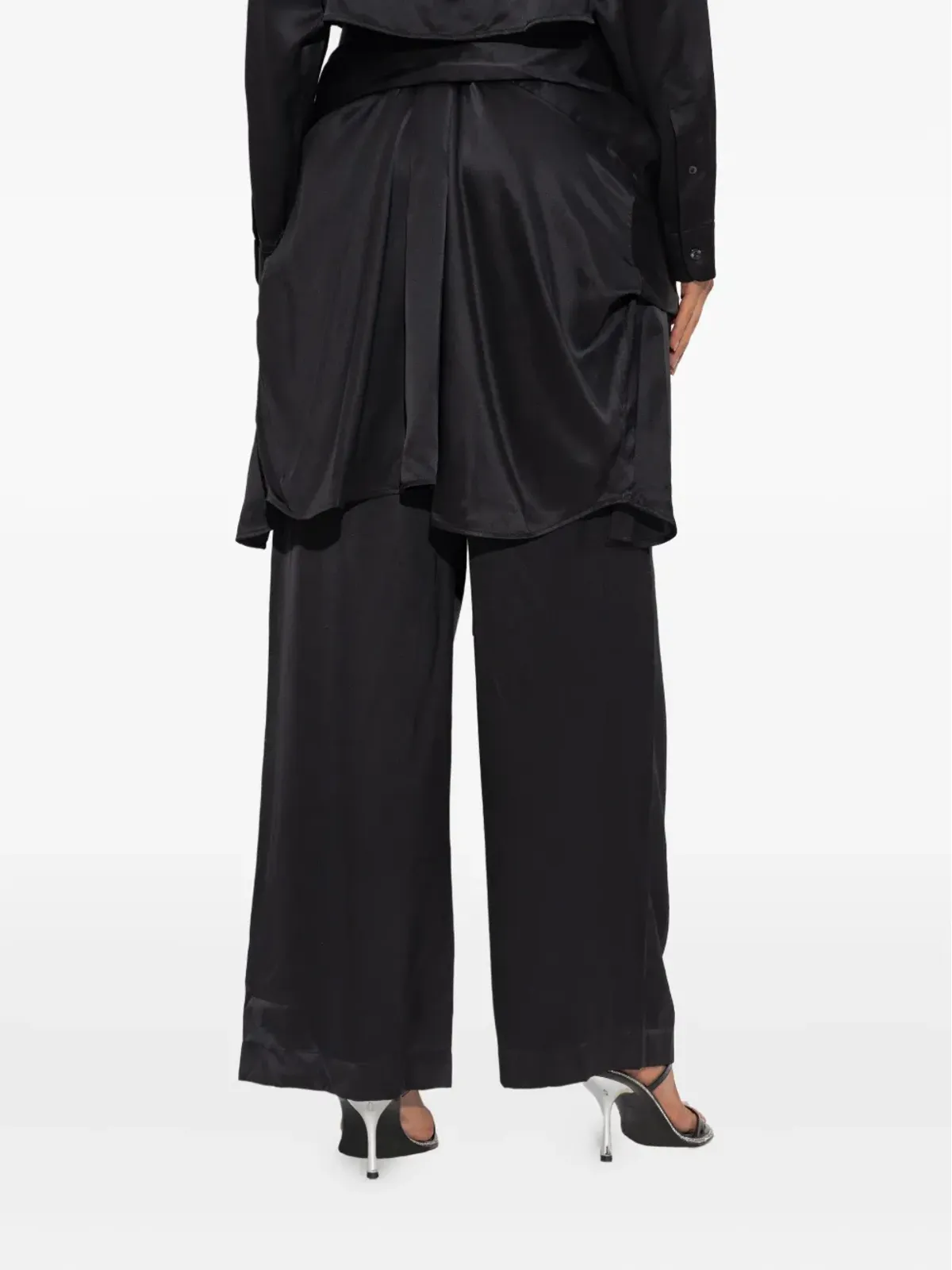 Alexander Wang 結び目ディテール付きシルクパンツ - 画像4
