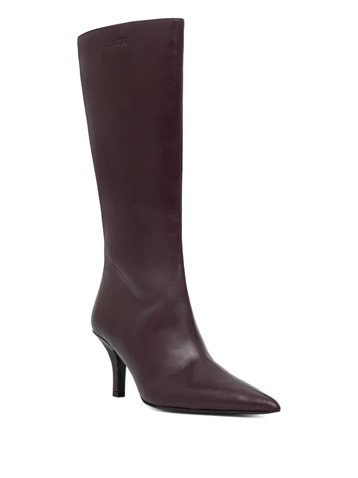 Patrizia Pepe 75mm ポインテッドトゥ ブーツ レッド - 画像2