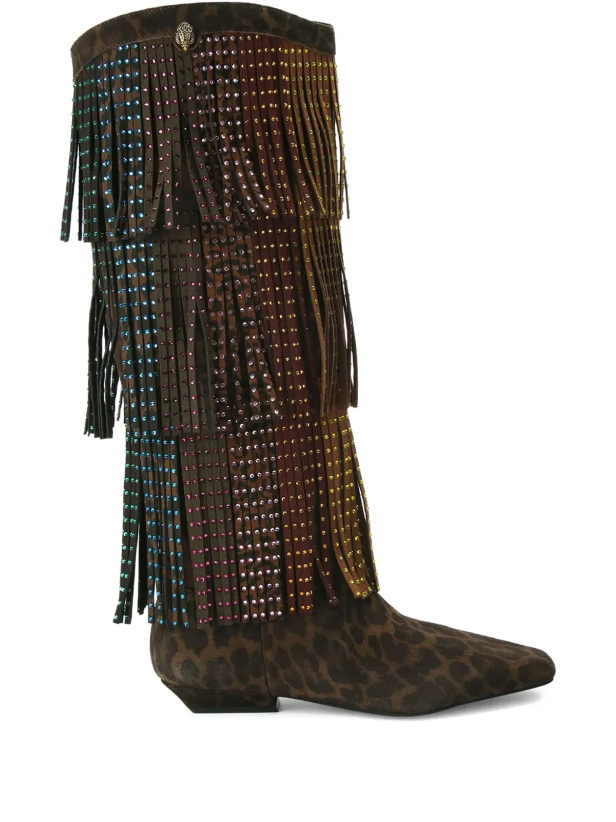 Kurt Geiger London ウェスタンフリンジブーツ ブラウン - 画像1
