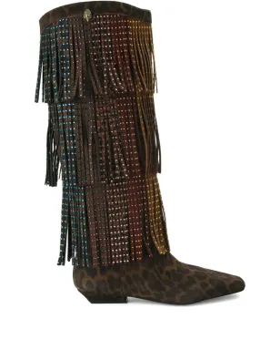 Kurt Geiger London ウェスタンフリンジブーツ ブラウン - サムネイル1