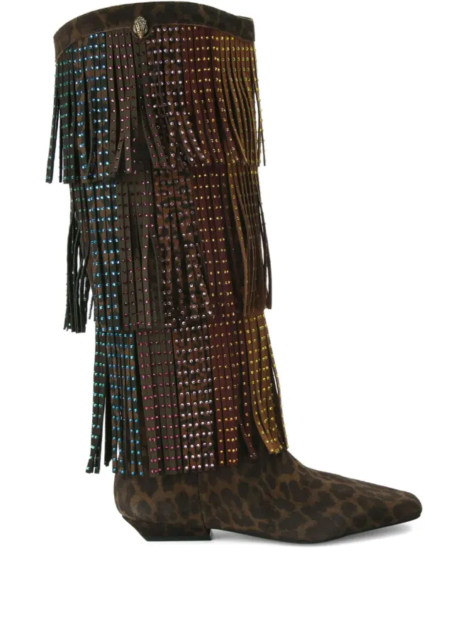 Kurt Geiger London Kurt Geiger London ウェスタンフリンジブーツ ブラウンの商品画像