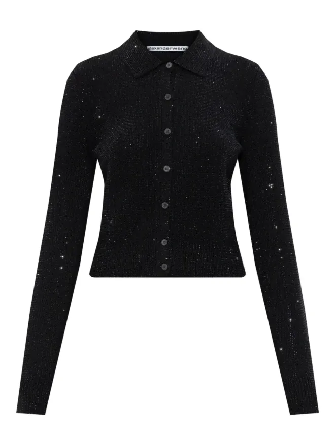 Alexander Wang Alexander Wang クリスタル装飾カーディガン - ブラックの商品画像
