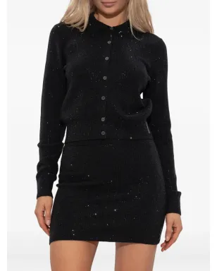 Alexander Wang クリスタル装飾カーディガン - ブラック - サムネイル3