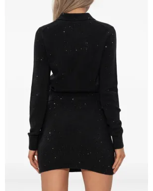 Alexander Wang クリスタル装飾カーディガン - ブラック - サムネイル4