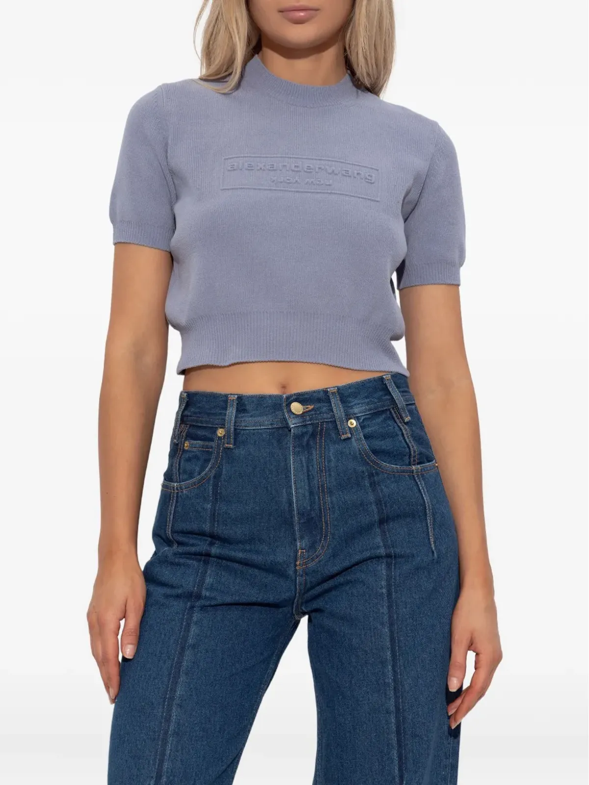 Alexander Wang エンボスロゴ入り 半袖トップ - 画像3