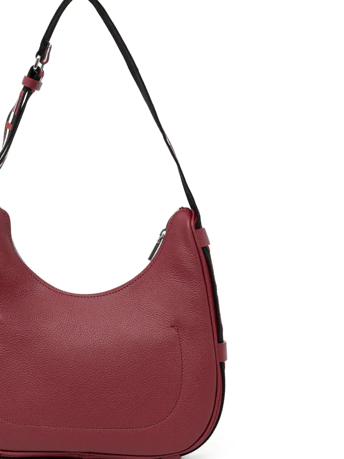 Coccinelle ジップファスナー付き ロゴストラップ トートバッグ - 画像3