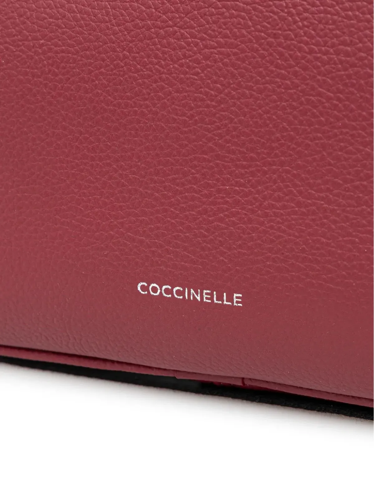 Coccinelle ジップファスナー付き ロゴストラップ トートバッグ - 画像4