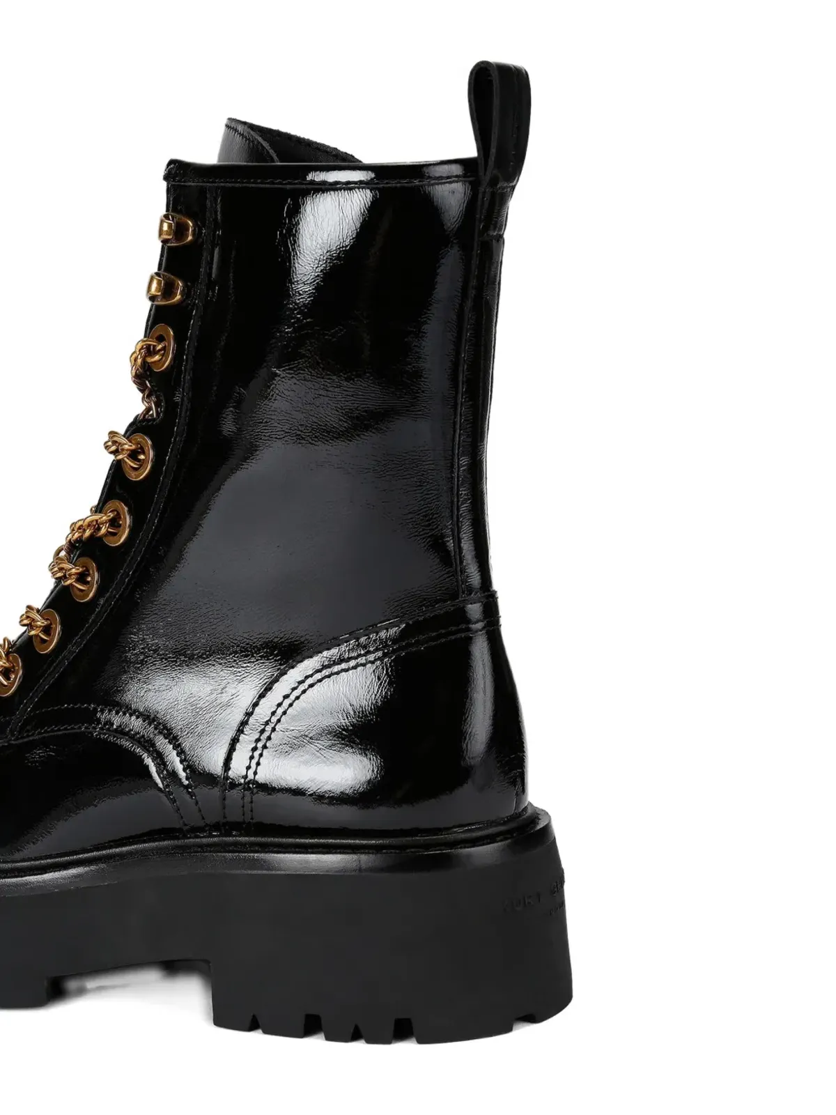 Kurt Geiger London マティルダ チャーム パテントレザー ブーツ ブラック - 画像4