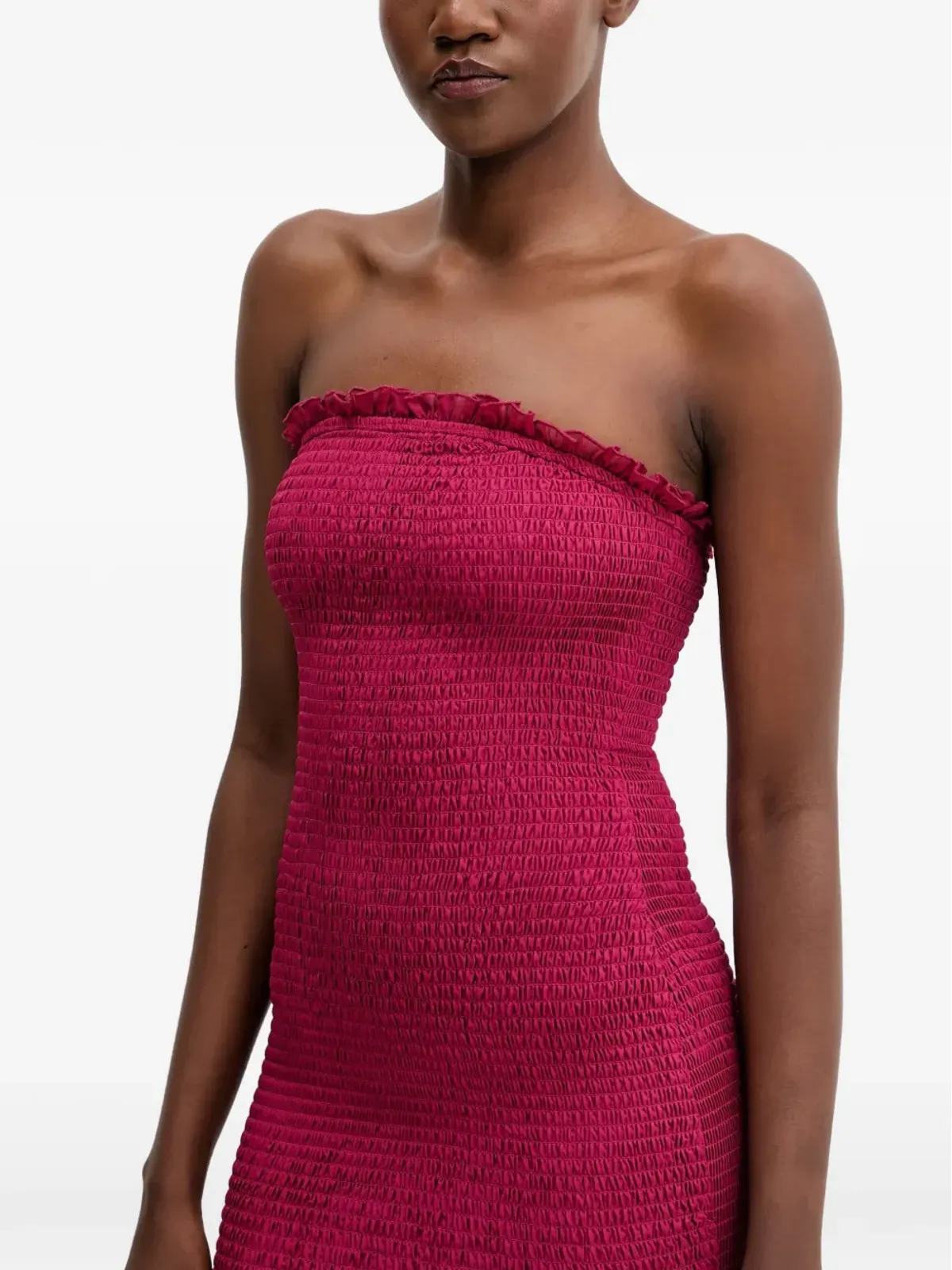 Bardot ラッフルシャーリング ミディドレス - 画像5