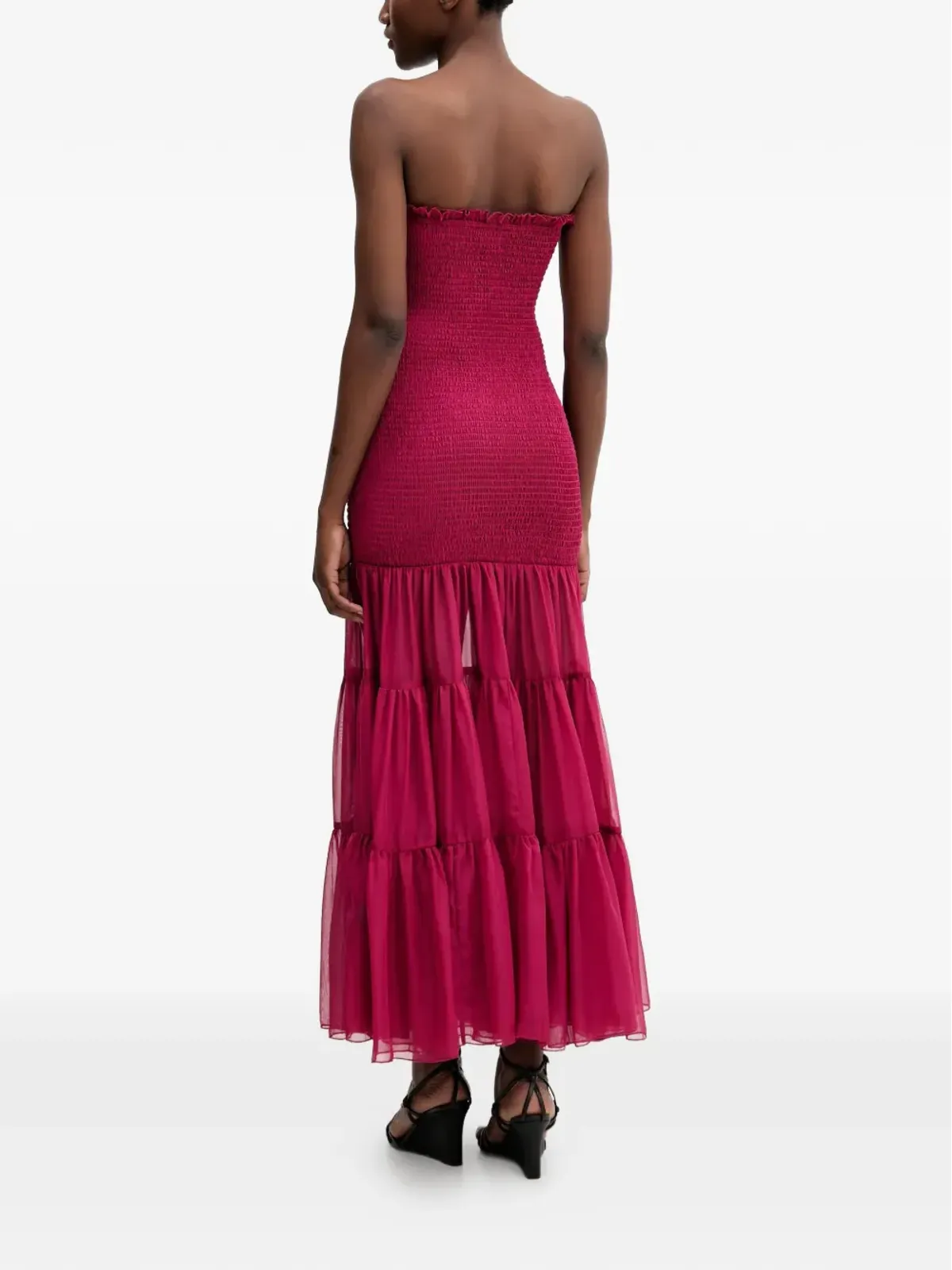 Bardot ラッフルシャーリング ミディドレス - 画像3