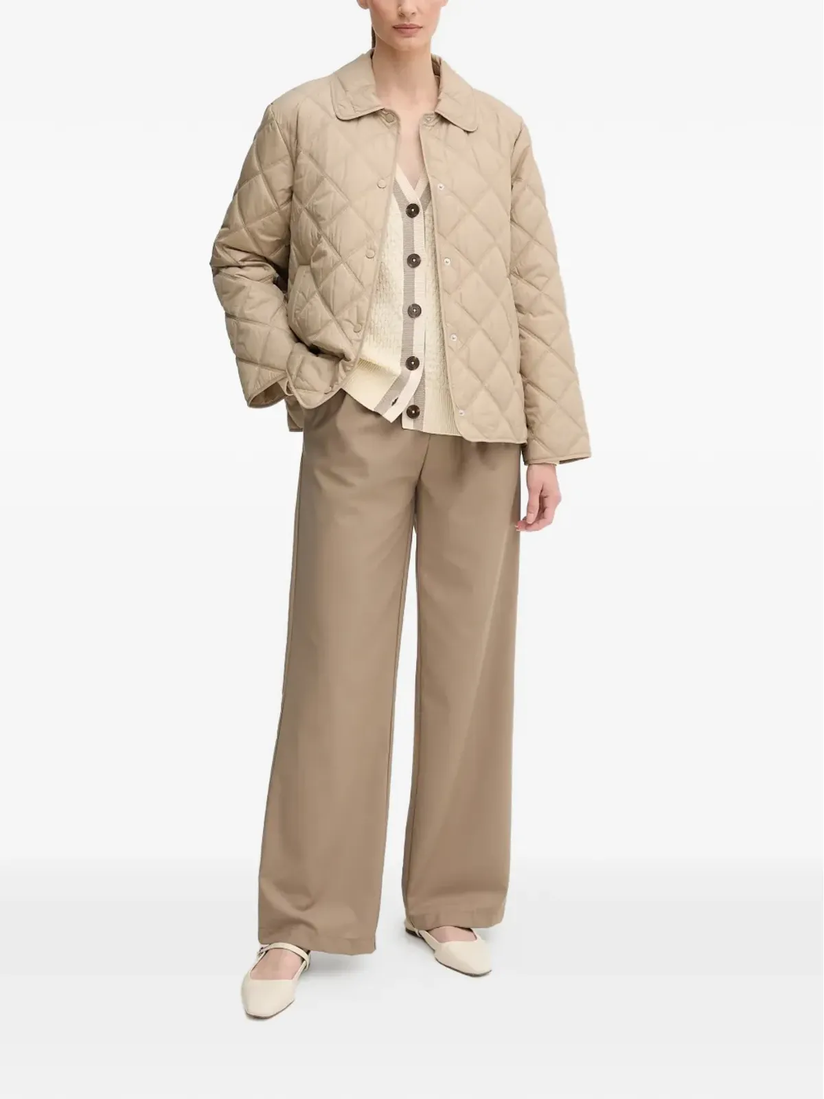 Gant ボタン付きVネックカーディガン - Neutrals - 画像2