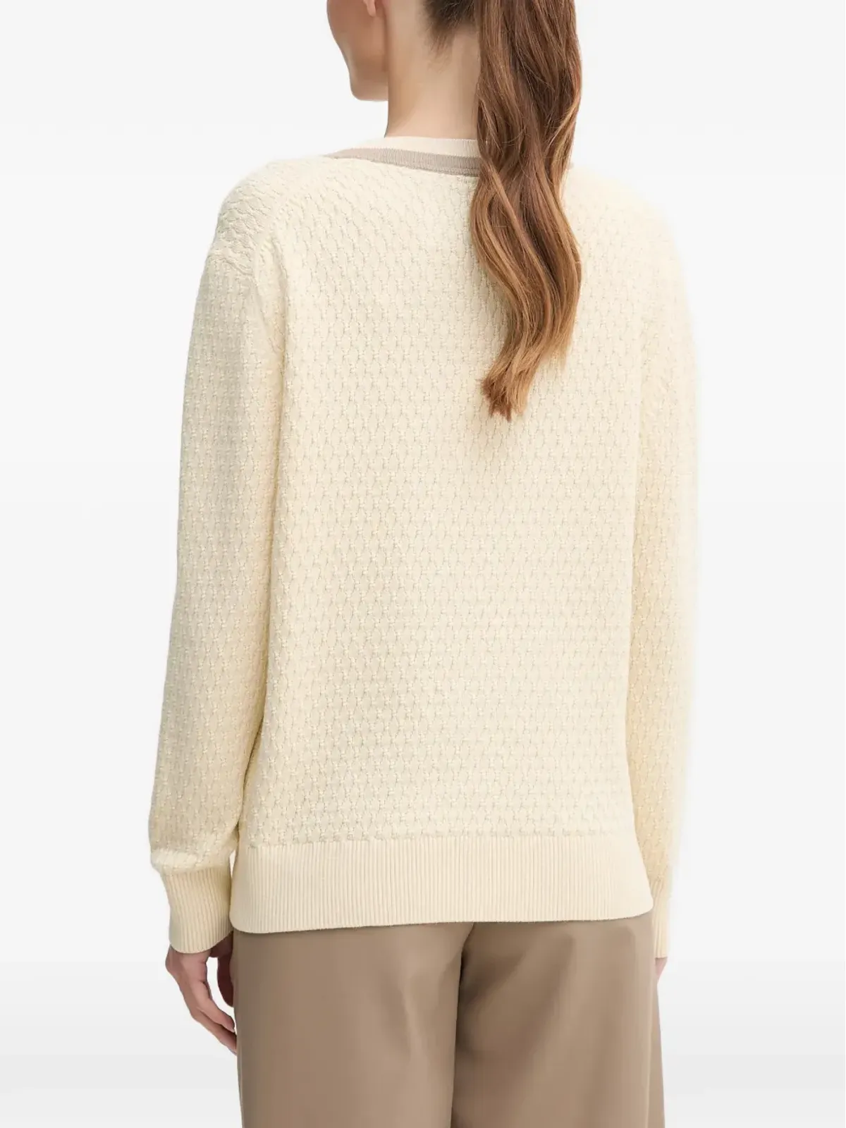 Gant ボタン付きVネックカーディガン - Neutrals - 画像3