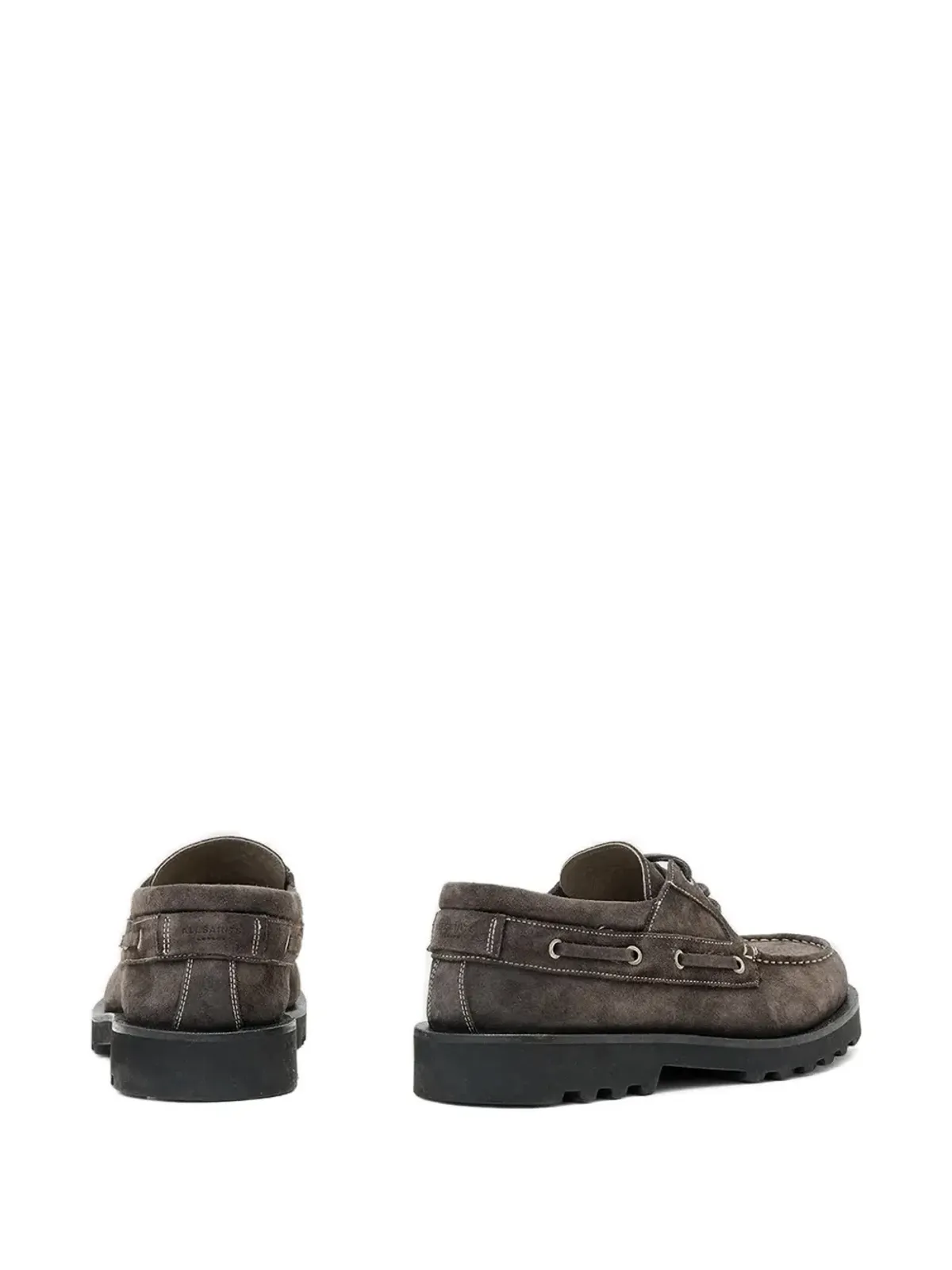 AllSaints Skiff テクスチャード ボートシューズ - 画像3