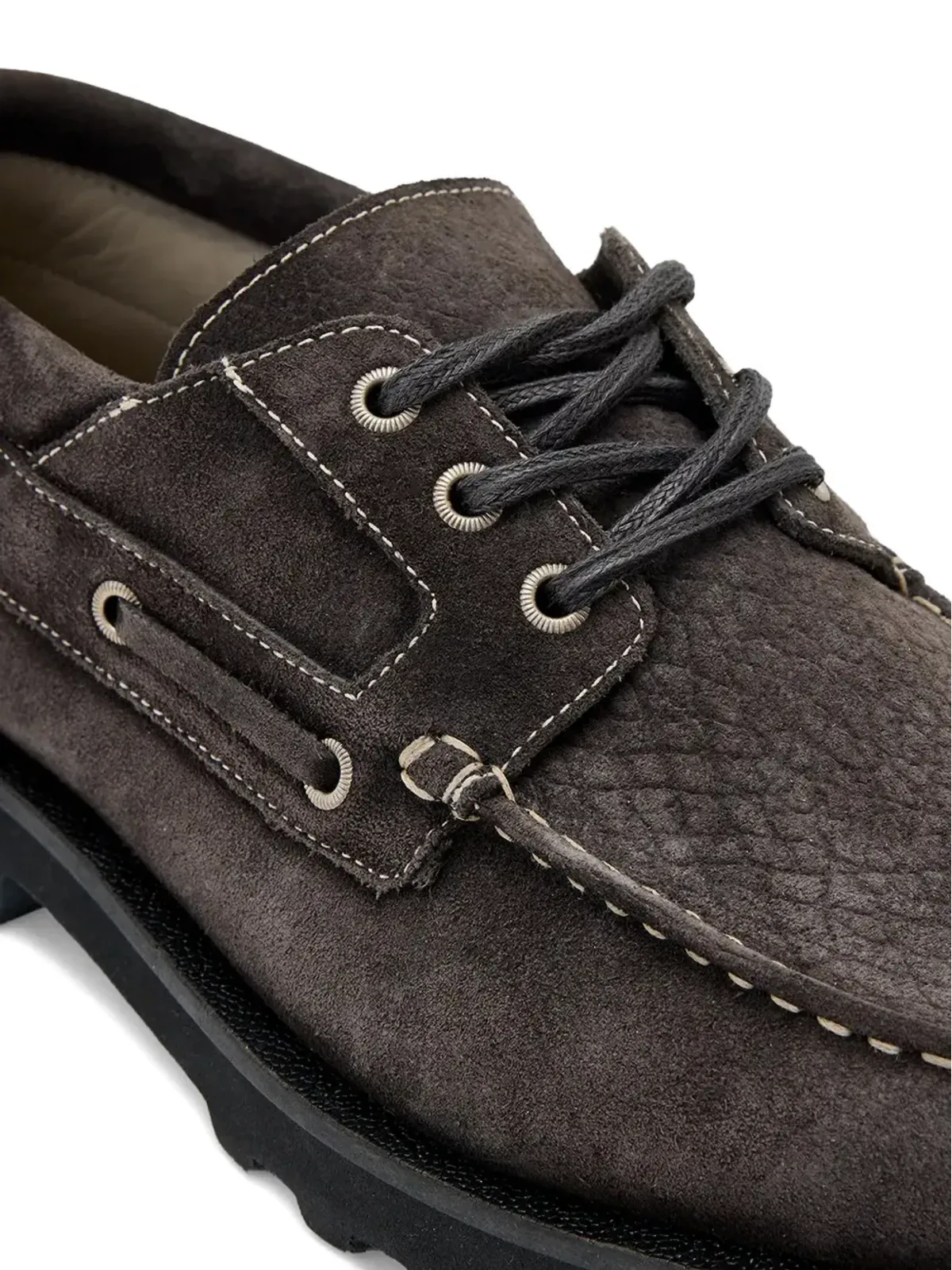 AllSaints Skiff テクスチャード ボートシューズ - 画像4