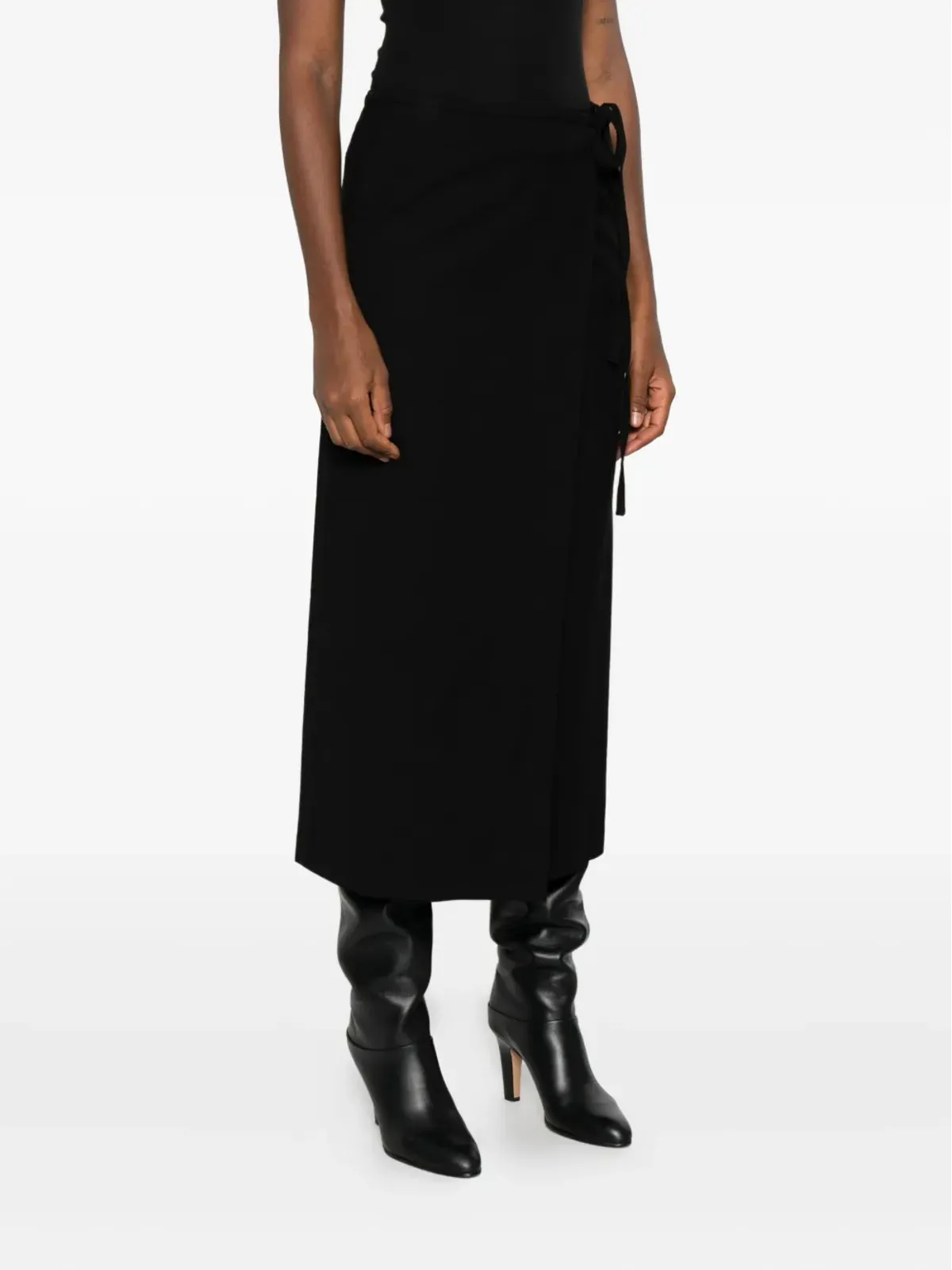 DUNST wrap-tie skirt - 画像3