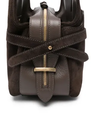 Anya Hindmarch strap-detail suede tote bag - Brown - サムネイル4