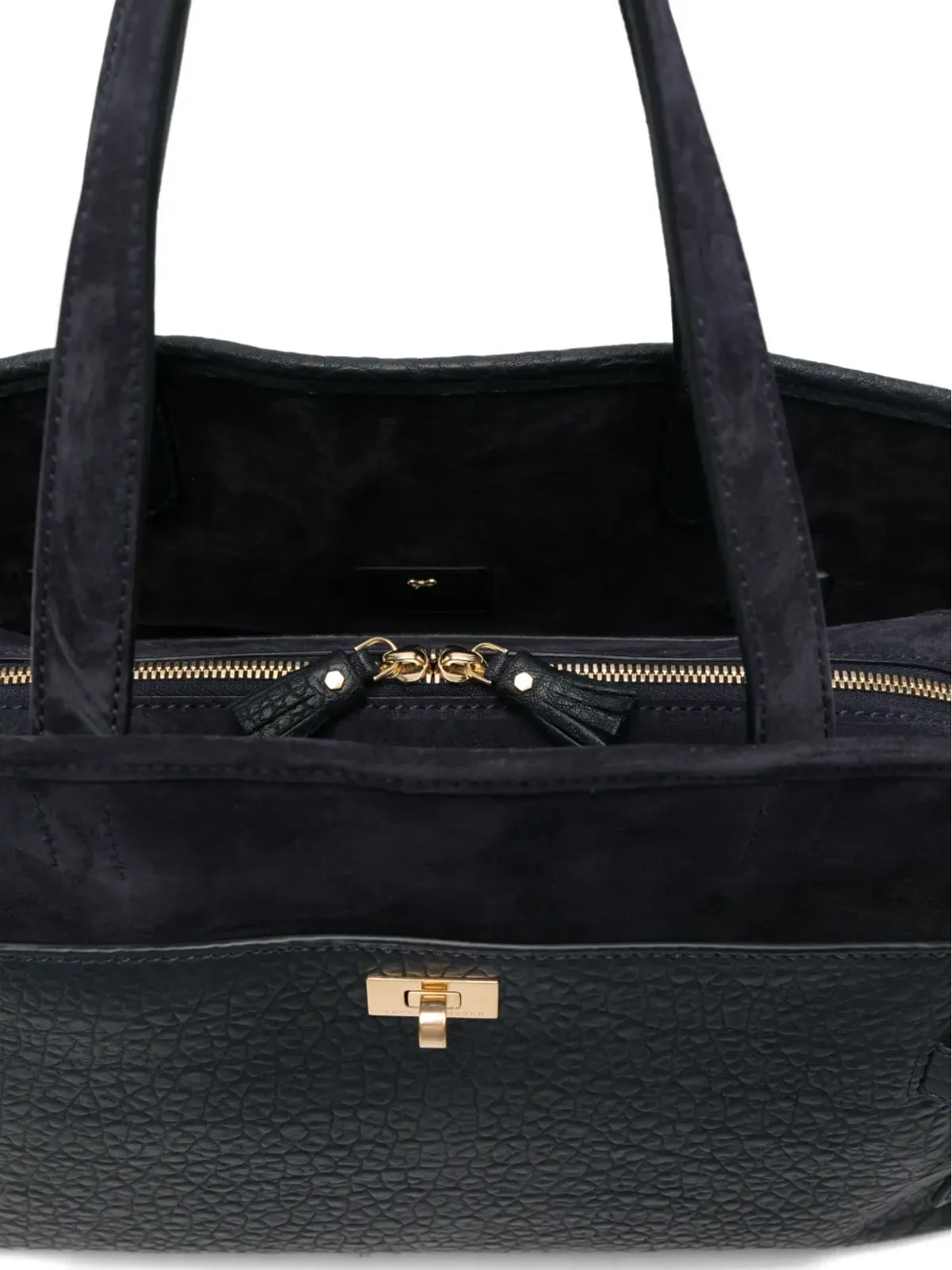 Anya Hindmarch グレインレザー アイレットディテール トートバッグ - 画像5