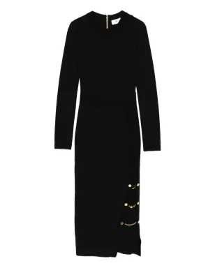 Elisabetta Franchi チェーン付きリブニットドレス - サムネイル1